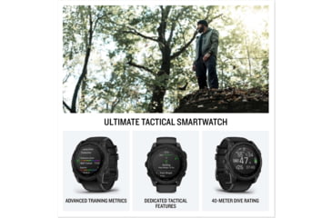 Image of Garmin Tactix 8 Premium Tactical GPS Watch - Solar, 51mm, Black, 010-03407-00