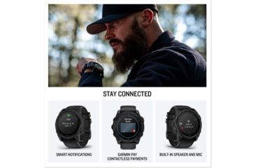 Image of Garmin Tactix 8 Premium Tactical GPS Watch - Solar, 51mm, Black, 010-03407-00