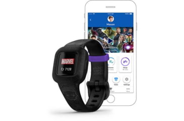 Image of Garmin Vivofit jr3 Kids Fitness Tracker, Black Panther, 010-02441-30