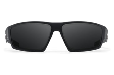 Image of Gatorz Warhawk Sunglasses, Black, Silver Logo, Smoke, Black, One Size, 841235127281