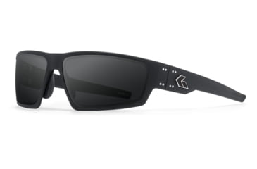 Image of Gatorz Warhawk Sunglasses, Black, Silver Logo, Smoke, Black, One Size, 841235127281