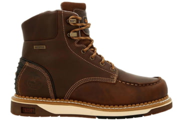 Image of Georgia Boot AMP LT Wedge Waterproof Moc-Toe 6in Work Boot - Mens, Wide, Brown, 8.5, GB00429-085W