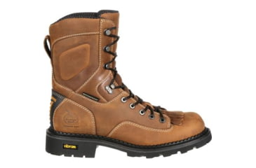 Image of Georgia Boot Comfort Core Waterproof Logger 8 inch Work Boot w/Composite Toe - Mens, Crazy Horse, 10.5 Wide, GB00123-105W