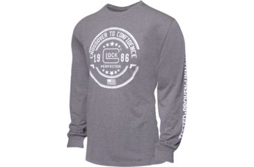 Image of Glock Crossover Long Sleeve T-shirt Grey Xl