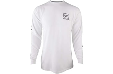 Image of Glock Perfection Long Sleeve Tee, White Pre-Shrunk Cotton, Long Sleeve, Large, AP96094