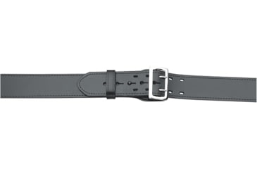 Image of Gould &amp; Goodrich 3 Tapered Front Hi-gloss Duty Belt Nickle, Black - OUL-38