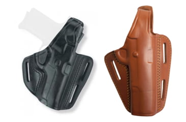 Image of Gould &amp; Goodrich 803 Three Slot Pancake Concealment Holster, Black, Chestnut Brown