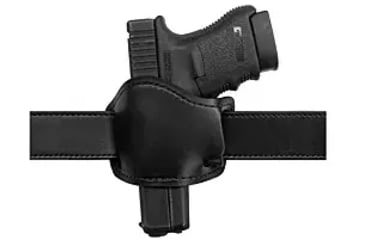 Image of Gould &amp; Goodrich Low Profile Slide OWB Belt Holster, Medium/Small Frame Revolvers, Right Hand, Black, B893-2