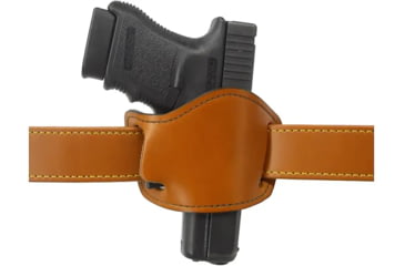 Image of Gould &amp; Goodrich Low Profile Slide OWB Belt Holster, Medium/Small Frame Revolvers, Right Hand, Chestnut Brown, 893-2