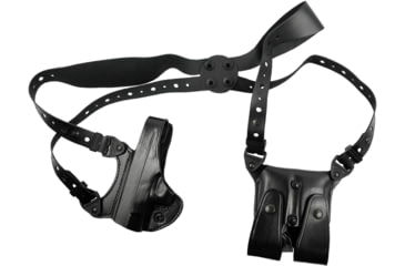 Image of Gould &amp; Goodrich Leather Concealment Shoulder Holster w/Double Mag Pouch, Glock 17/19/22/23/30, Left Hand, Black, B804-G17LH
