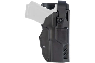 Image of Gould &amp; Goodrich TELR X3000 Non-Light Bearing OWB Holster, Duty Belt, Glock 23, Left, Hood, Plain, Black, X3000-23H-1LH