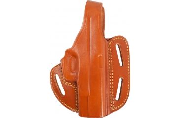 Image of Gould &amp; Goodrich Three Slot Pancake Concealment OWB Belt Holster, Glock 17/22/31, Right Hand, Chestnut Brown, 803-G17