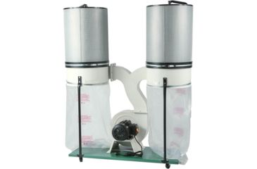 Image of Grizzly Industrial 3HP Double Canister Dust Collector with Aluminum Impeller   -   Polar Bear Series G0562ZP
