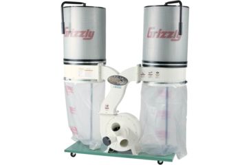 Image of Grizzly Industrial 3HP Double Canister Dust Collector with Aluminum Impeller   -   Polar Bear Series G0562ZP