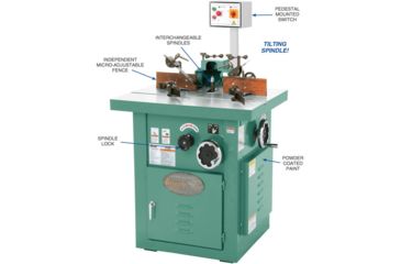 Image of Grizzly Industrial 5 HP Professional Tilting Spindle Shaper - Z Series G5913Z