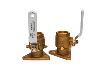Image of GROCO Bronze Tri-Flanged Ball Valve/Seacock 1-1/2" 74388