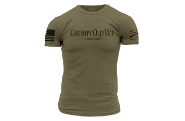 Image of Grunt Style Grumpy Old Vet T-Shirt - Mens, Military Green, Medium, GS4505-M