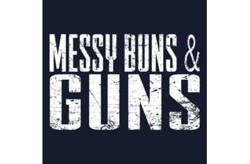 Image of Grunt Style Messy Buns &amp; Guns Long Sleeve T-Shirt - Womens, Midnight Navy, Large, GS4398-L