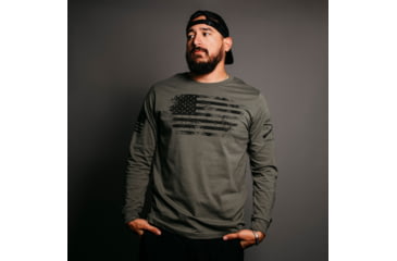 Image of Grunt Style Vintage American Long Sleeve T-Shirt - Mens, Military Green, 2XL, GS3160-2XL