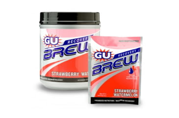 Image of GU Recovery Brew Strawberry Watermelon Brew Canister-14 servings