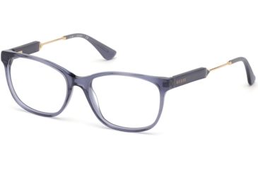 Image of Guess GU2717-F Eyeglass Frames - Shiny Blue Frame, Shiny Blue Lenses, 53 mm Lens Diameter GU2717-F53090