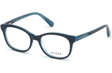 Image of Guess GU9181 Eyeglass Frames - Shiny Blue Frame Color, Shiny Blue Lens Color
