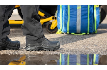 Image of HAIX Black Eagle Safety 55 Mid, Side-Zip, Mens Boots, Black, 7 Extra Wide, 620012XW-7
