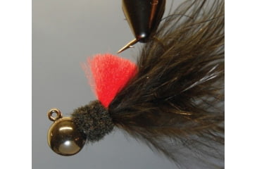 Image of Hawken Outdoors Aerojig Marabou Jig 1/4 oz, 1/0 Hook, Black &amp; Red, AJM14104