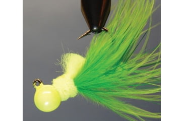 Image of Hawken Outdoors Aerojig Marabou Jig 1/4 oz, 1/0 Hook, Chartreuse &amp; Green, AJM14116