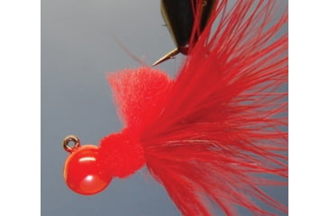 Image of Hawken Outdoors Aerojig Marabou Jig 1/4 oz, 1/0 Hook, Red, AJM14122