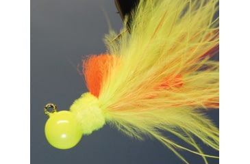 Image of Hawken Outdoors Aerojig Marabou Jig 1/8 oz, Number 1 Hook, Chartreuse &amp; Orange, AJM18125