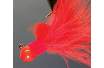 Image of Hawken Outdoors Aerojig Marabou Jig 1/8 oz, Number 1 Hook, Flame, AJM18109