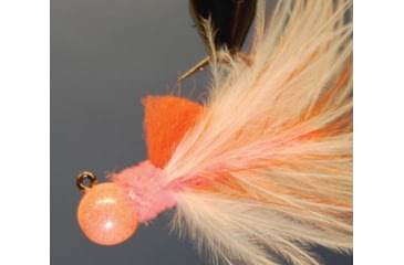 Image of Hawken Outdoors Aerojig Marabou Jig 1/8 oz, Number 1 Hook, Peach &amp; White, AJM18117