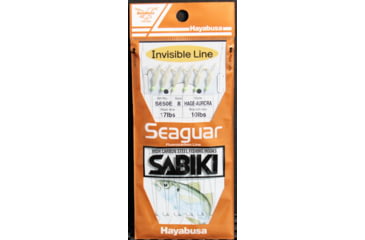 Image of Hayabusa Hage Fish Skin Aurora Finish 6-Hook Seaguar Sabiki Rig, 1 Pc, S-650E-10