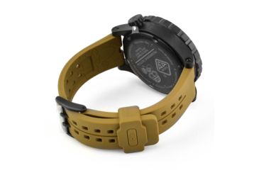 Image of Hazard 4 Heavy Water Diver, 50mm Black Titanium GMT Watch with Tritium, Black Dial, Earth Texts, Green/Yellow Tritium, HWD-TIPV-G-E-KE-GGYG