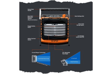 Image of Heat Hog Liquid Propane Portable Heater, 18,000 BTU, Black, Small, HH-18SLN-A
