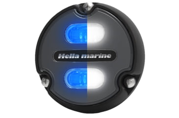 Image of Hella Marine Apelo A1 Blue White 1800 Lumens LED Underwater Light w/ Black Housing, Charcoal Lens, 016145-001