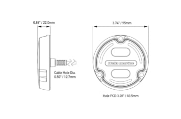Image of Hella Marine Apelo A2 RGB 3000 Lumens LED Underwater Light w/ Housing, Bronze Housing, White Lens w/Edge Light, 016148-101