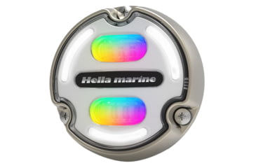 Image of Hella Marine Apelo A2 RGB 3000 Lumens LED Underwater Light w/ Housing, Bronze Housing, White Lens w/Edge Light, 016148-101