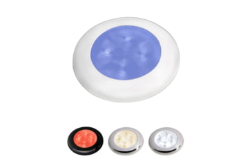Image of Hella Marine Slim Line LED 'Enhanced Brightness' Round Courtesy Lamp, Blue, Red, Warm White, White