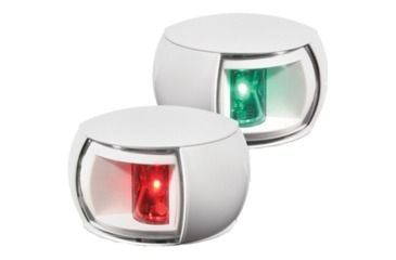 Image of Hella Marine NaviLED Port / Starboard 2W LED Light w/ Housing, Pair, 2nm, Clear Lens/White Housing, 980520911