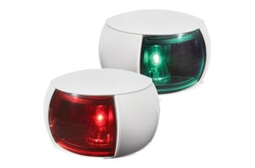 Image of Hella Marine NaviLED Port / Starboard 2W LED Light w/ Housing, Pair, 2nm, Colored Lens/White Housing, 980520811