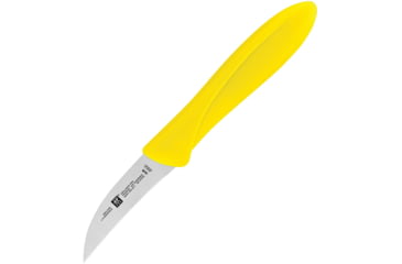 Image of HENCKELS ZWILLING Twin Master Bird's Beak Peeler Knife, 6.63in Overall, 2.25in Satin Finish Stainless Blade, Yellow Plastic Handle, Bulk Packed, 32100-060