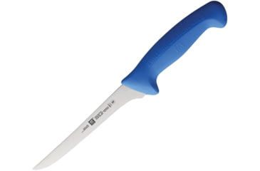 Image of HENCKELS ZWILLING Twin Master Boning Knife, 11.75in Overall, 6in Satin Finish Stainless Blade, Blue Plastic Handle, 32100-164