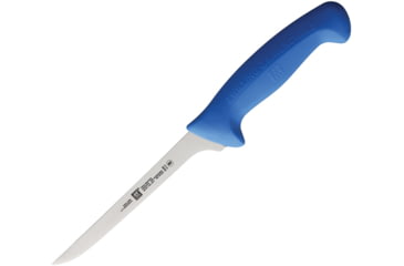 Image of HENCKELS ZWILLING Twin Master Flex Boning Knife, 12in Overall, 6.5in Satin Finish Stainless Blade, Blue Plastic Handle, 32101-164