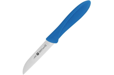 Image of HENCKELS ZWILLING Twin Master Kudamono Knife, 7.25in Overall, 3in Satin Finish Stainless Blade, Blue Plastic Handle, Bulk Packed, 32100-084 BULK