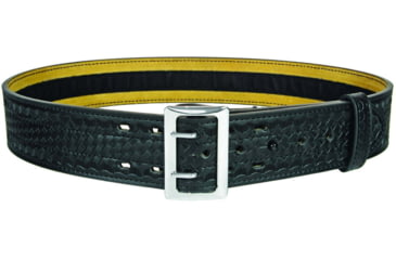 Image of HERO'S PRIDE AirTek Sam Browne 2.25in Deluxe Duty Belt, Basket Weave, Brass Hardware, Black, 52in Waist, 1230WX-3-52