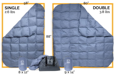 Image of HEST Down Comforter - Double, Blue, 80x88in, B23210GRE