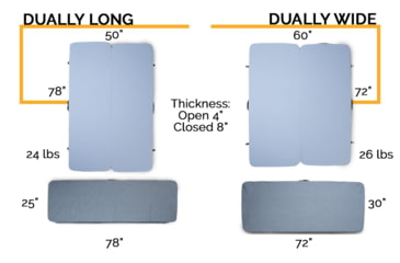 Image of HEST Dually 2 Person Camping Mattress Pad, Long, Blue, M20208BLU