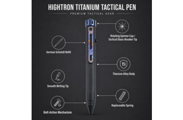 Image of HighTron Vortron Bolt Action Pen Blk/Zi, HTKHP01BZM
